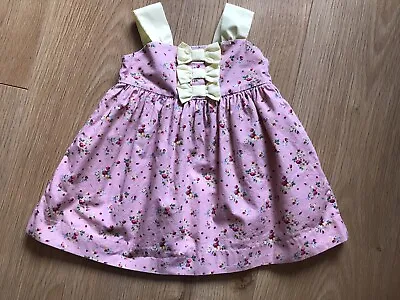 Maggie & Zoe Pink Strawberries Yellow Bows Baby Girl Dress 3-6M • £3