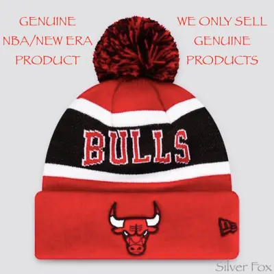 Chicago Bulls Nba New Era Red Black & White Wordmark Beanie Cap Hat Brand New • $29.95