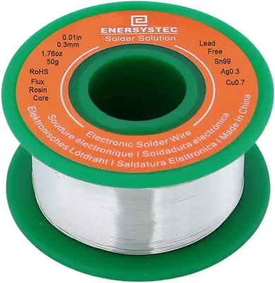 Ultra-Thin Solder Wire 0.01In (0.3Mm) Rosin Core Flux 2.5 Lead Free Solder Wire • $17.80