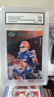 $1.75 • Buy 2010 Press Pass Tim Tebow/Aaron Hernandez Rookie Teammates