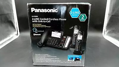 Panasonic 2-Line Corded/Cordless Phone System With 2 Handsets - • $125.99