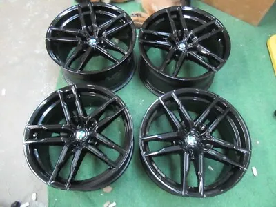 Set Of Bmw M5 M8 Oem Factory 20  Staggered Wheels Rims Gloss Black 5x112 • $1795