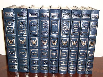 Easton Press Signed LIBRARY & MEMOIRS OF RICHARD NIXON 9 Vols • £855.14