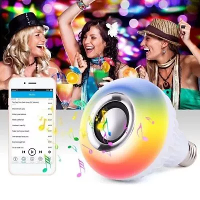 Wireless LED Music Bulbs RGB Smart Bluetooth Speaker Camping Lantern Bulb • $18.85