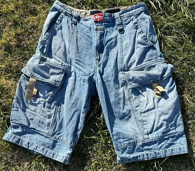 Vintage Marithe Francois Girbaud Jean Shorts Mens 36 Blue Denim Hip Hop Y2K 🔥 • $34.99