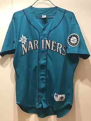 Vintage 1990s Seattle Mariners Russell Diamond Collection Jersey - Size 48 Teal • $149.99