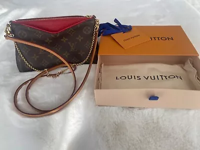 😍 LOUIS VUITTON Pallas Monogram Clutch Cherry Crossbody Bag *Free Shipping* 😍 • $1498