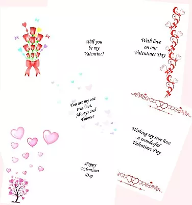 20 X Premium Quality Valentines Day Card Inserts - A5 (148mm X 210mm) • £5.50