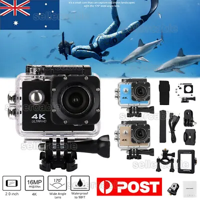 $47.06 • Buy 4K HD 16MP 1080P Waterproof Sports Action Camera WiFi EIS Video Recorder GoPro