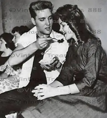 Elvis Presley And Priscilla Presley In A Candid Moment Photo Print Poster • $19.99