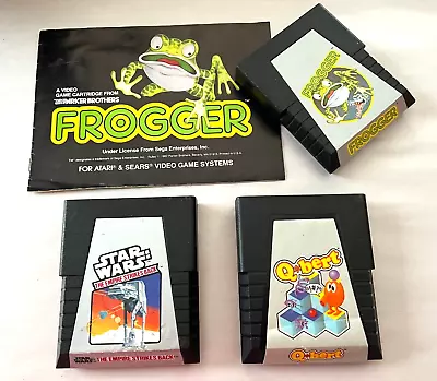 FROGGER Q*BERT STAR WARS Atari 2600 Manual Parker Brothers TESTED Lot Of 3 • $45