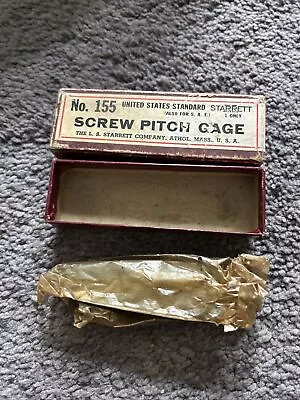 Vintage L. S. Starrett No. 155 Screw Pitch Gage Machinist Tool USA Original Pkg • $22