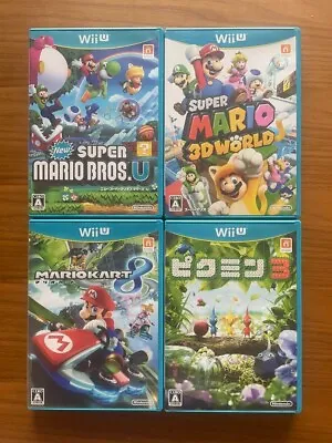 New Super Mario Bros. U & 3D World & Mario Kart 8 & Pikmin 3 Set Nintendo WiiU • $108.35