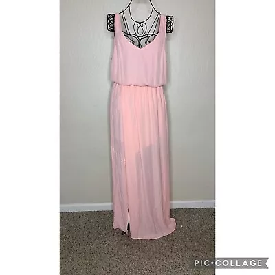 Show Me Your Mumu Rosebud Pink Kendall Maxi Chiffon Dress Women’s Size XL  NWT • $57.20