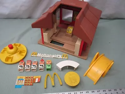 Playskool Little Familiar Places McDonalds Restaurant Square Head People Toy Set • $30.90