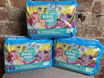 PAMPERS Easy Ups Training Underwear 4T-5T 37+ Lb 18 Count Pack My Little Pony • $30