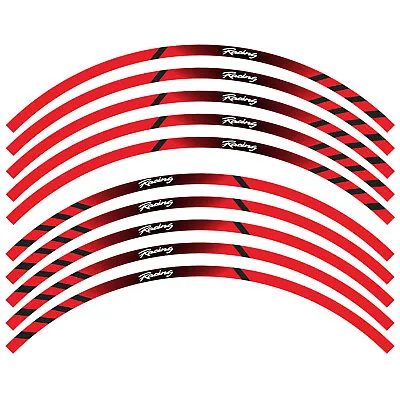 Red 17  18  Motorcycle Wheel Rim Tape Decal Stripes Sticker For Honda Yamaha • $12.48