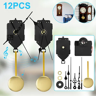 Quartz Mechanism Replacement Wall Clock Movement Music Chime Box Hands Motor Kit • $12.98