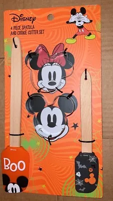 Disney MICKEY MINNIE MOUSE 4 Piece Silicone Spatula & Cookie Cutter Set NEW • $15.16