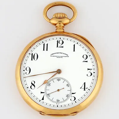 $5995 • Buy Vacheron & Constantin Chronometre Royal 18K Yellow Gold 57mm Pocket Watch 131.5g
