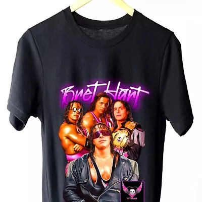 BEST PRICE-WWE Wrestling SUPERSTARS BRET HART Shirt US Size S-5XL Gift For Fans • $24.90