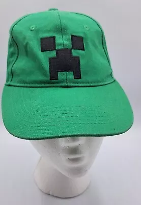 Minecraft Creeper Face Hat Youth Baseball Cap Jinx Design Green SnapBack • $9.99