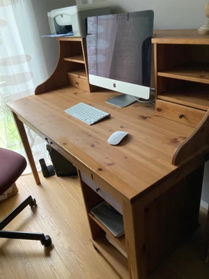 £50 • Buy Ikea Wood Desk With Drawers Underneath ( With Wheels)