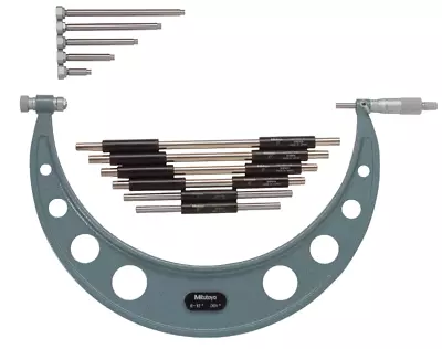 Mitutoyo 104-138 Interchangeable Anvil Outside Micrometer Set 6-12  Range .001 • $692