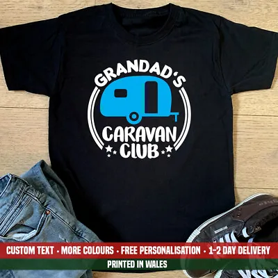 Grandad's Caravan Club T Shirt Funny Camping Static Tourer Camper Van Gift Top • £13.99