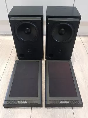 Vintage Mission 760i Black Wired 6-Ohms Two-Way Reflex Bookshelf Speakers • £49.99