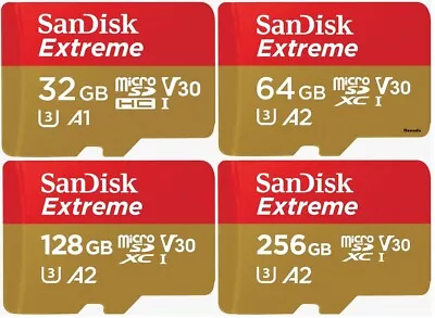 SanDisk Extreme U3 Micro SD Card 32GB 64GB 128GB 4K Memory For NEXTBASE DASH CAM • £7.95