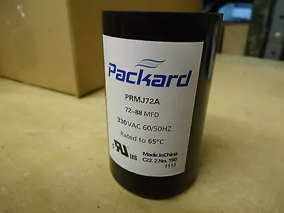 Packard PRMJ72A Motor Start Capacitor 72-88 MFD 330 VAC • $8.50