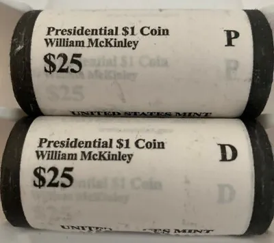$125 • Buy 2013 US Mint P&D William McKinley Presidential $1 25-coin Roll W/ Orig. Wrapper