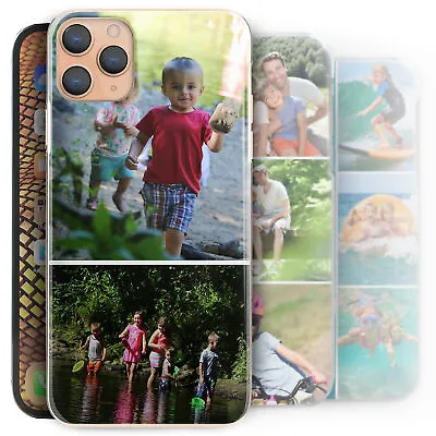 Personalised Phone Case For IPhone 14/13/12/11 Hard Cover 1-6 Photo Collage Text • £4.99