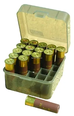 MTM 25 Round Shotshell Box 3-1/2 Inch Shells Clear Smoke S25-12M-41 • $10