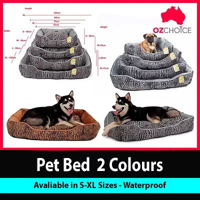 New Large Dog Bed Puppy Cat Pet Cushion Waterproof Soft Warm Washable S M L XL • $23.50