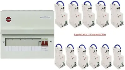 £279.99 • Buy Wylex NM1106L Metal Clad 11 Way Consumer Unit 100A Main Switch And 11 Mini RCBOs