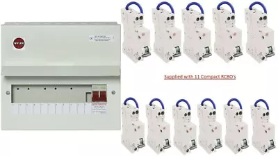 £279.99 • Buy Wylex NM1106L Metal Clad 11 Way Consumer Unit 100A Main Switch And 11 Mini RCBOs