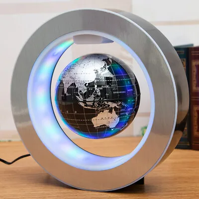 Round LED World Map Floating Globe Magnetic Levitation Light Anti Gravity Magic • $66.50