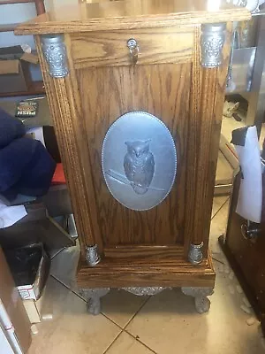 Slot Machine Oak Stand Beautiful Lions Feet Mills Owl Lock & Key • $1195