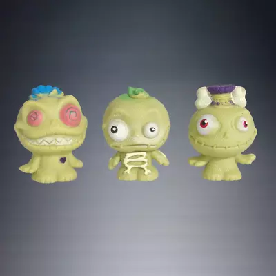 3pc VINTAGE TOYSMILE SQUISHY MONSTER ZOMBIES RUBBER COLLECTIBLE TOY FIGURES • $19.95