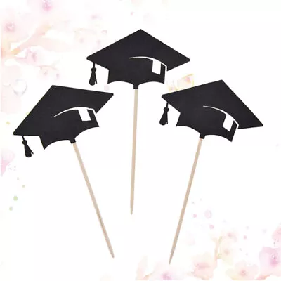 Graduation Doctoral Cap Cake Picks 36pcs • £8.75