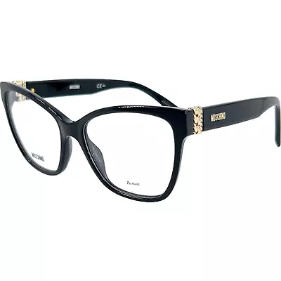 Moschino MOS510 Women's Plastic Eyeglass Frame 0807 Black 53-17 W/Case • $122.47