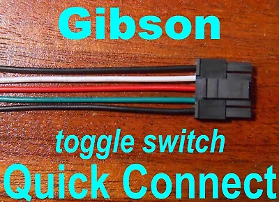 Gibson Quick Connect Toggle Switch Adapter Control Board Pcb Wire Connector Plug • $12