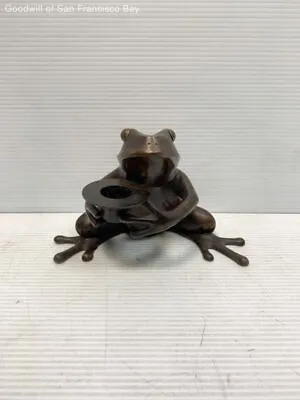 $29.99 • Buy Restoration Hardware Frog Candle Holder Candlestick Home Decorative Brown