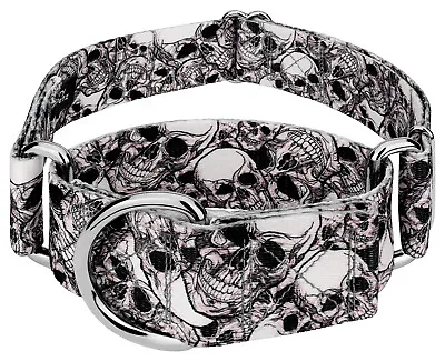 Country Brook Petz® 1 1/2 Inch Phantom Skulls Martingale Dog Collar • $13.95