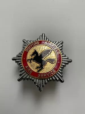 Original Raf Duxford Airfeild Fire Brigade Cap Badge • £9.99