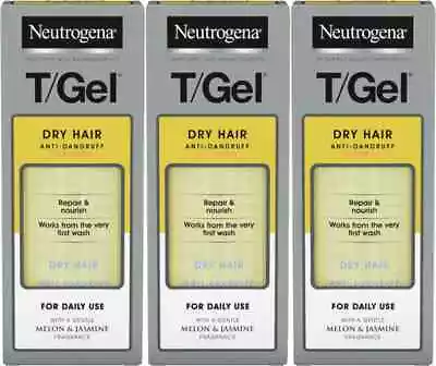 Neutrogena T/Gel Anti-Dandruff Shampoo 250ml | Dry/Normal Hair | Scalp Care X 3 • £29.99