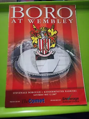 FA Trophy Final Souvenir Football Programme Stevenage V Kidderminster 12.5.2007 • £1.99