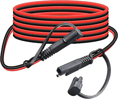 Leehitech 4.6M/15FT SAE Extension Cable 12V/24V 14AWG SAE To SAE 2 Pin Extension • £16.42